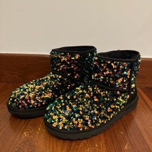 UGG® Mini Classic Stellar Sequin Boot (Women)